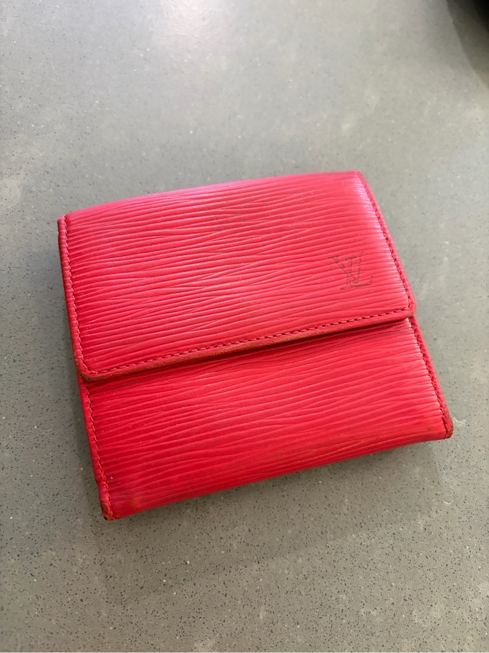 Louis Vuitton Pink-Red Epi Leather Bifold Wallet